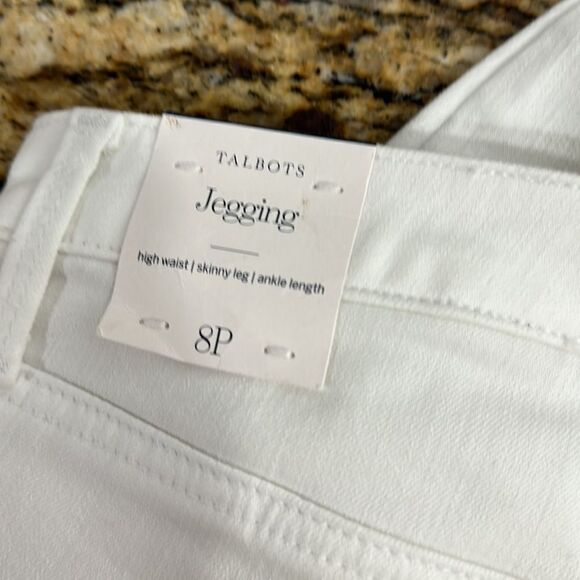 Talbots White High Waist Skinny Leg Ankle Length Jegging Size 8P - Picture 10 of 10